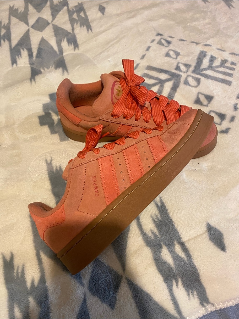 adidas Campus Sneakers in Coral and Gum
